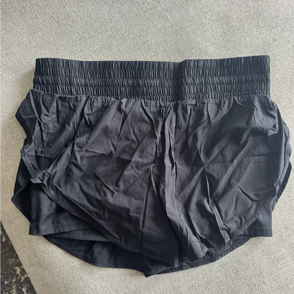 all in motion Black Athletic Shorts with Smocked Waistband